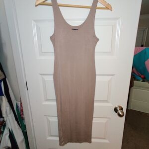 Tan Sleeveless Bodycon Sheath Dress
